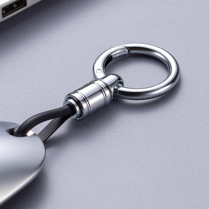 Car Key Chain Pendant Metal Simple Key Chain Men's Waist Hanging Buckle Ring Pendant High-end Business Anti-lost Key Chain