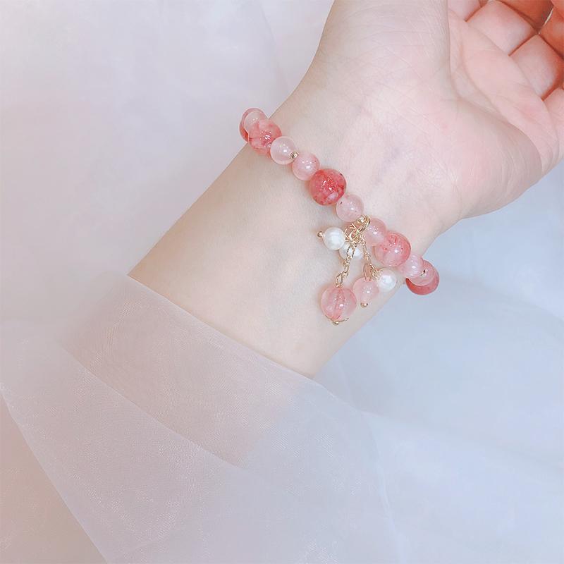 Women Natural Crystal Bracelet Holiday Gift Stretch Rope Bracelet Dating Party Crystal Bracelet Daily Wear