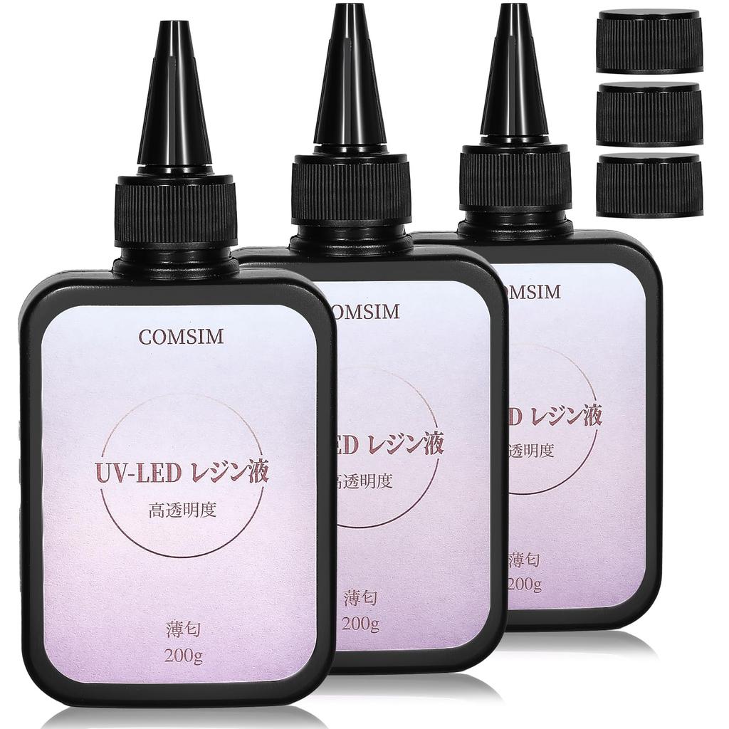 COMSIM UV Resin 600G Large High Rapid Hard DIY Handmade Light Hypoallergenic Liquid, UV/LED Compatible, Capacity, Refill, Transparency, Curing, Type,