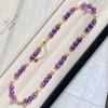 8Mm Autumn And Winter Natural Freshwater Pearl Amethyst Sweater Chain Necklace Collarbone Chain