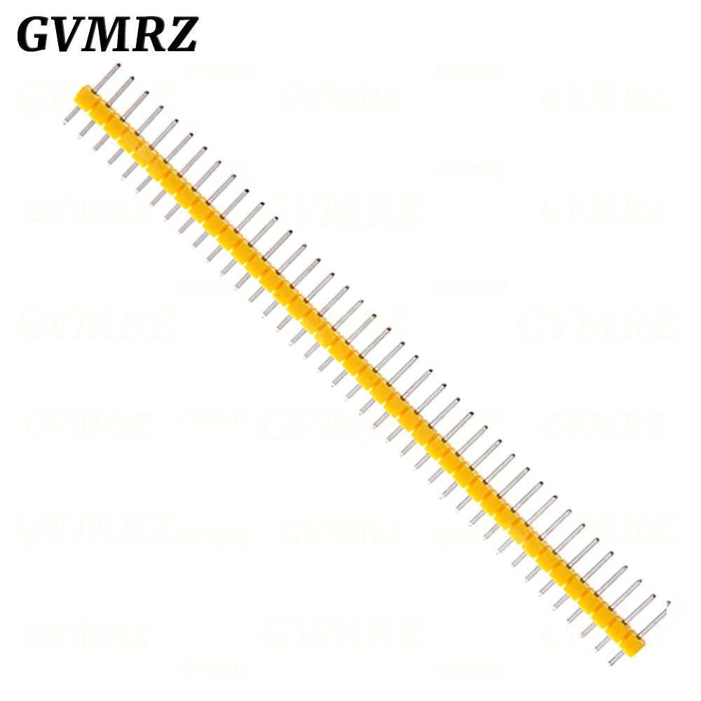 10PCS 1X40Pin Breakable Pin Header 2.54mm Single Row Male Header Connector PCB Pin Strip for Arduino Yellow Red White Black