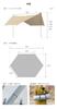 ENDLESS-BASS Hexatarp, 4.3m, with 2 Tarp Poles, Water-Resistant, for Outdoor Camping, 74100023 (77619)