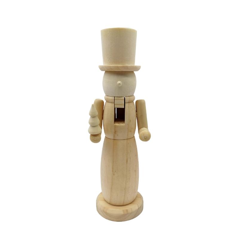 1PC White Hand Painted Christmas Nutcrackers King Ornament Decorations Walnuts Soldiers Puppet Decorations