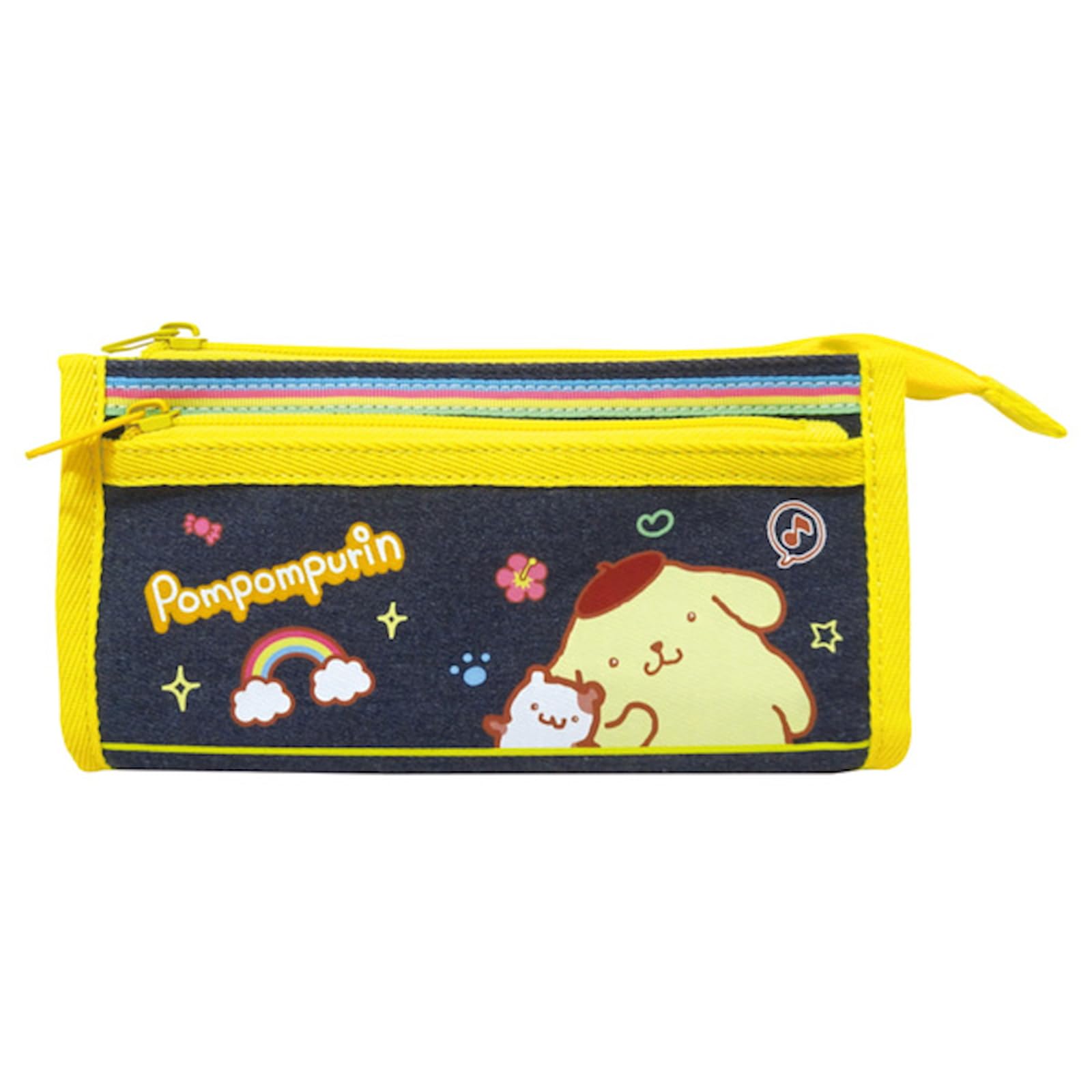 K Company Sanrio Characters Denim Pouch Pompompurin (Heart-Pounding Memories) SAM-DP-PN