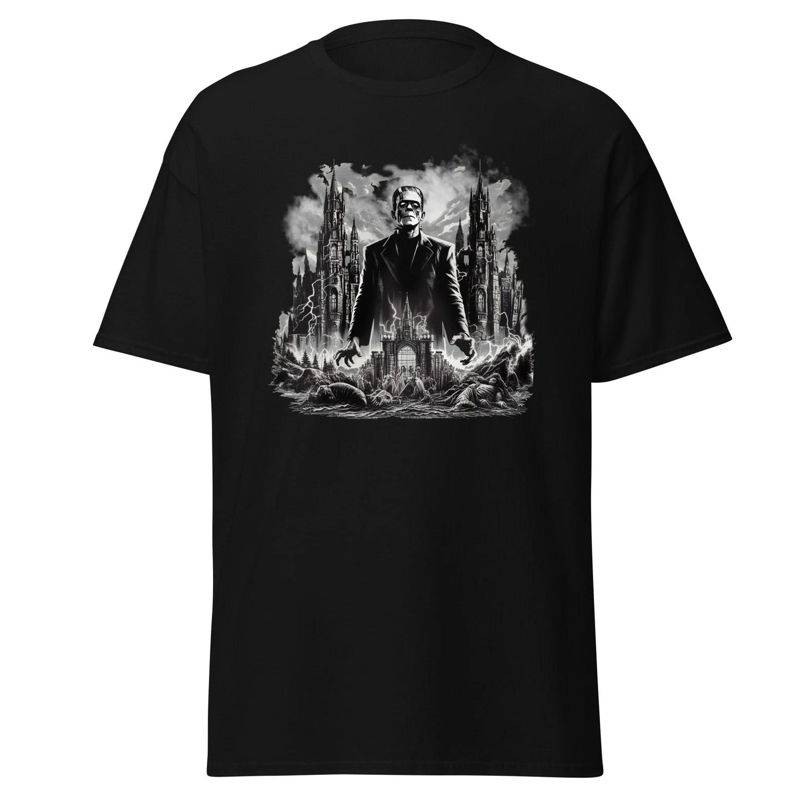 Frankenstein s Castle T-Shirt - Embrace the Gothic Legacy XL
