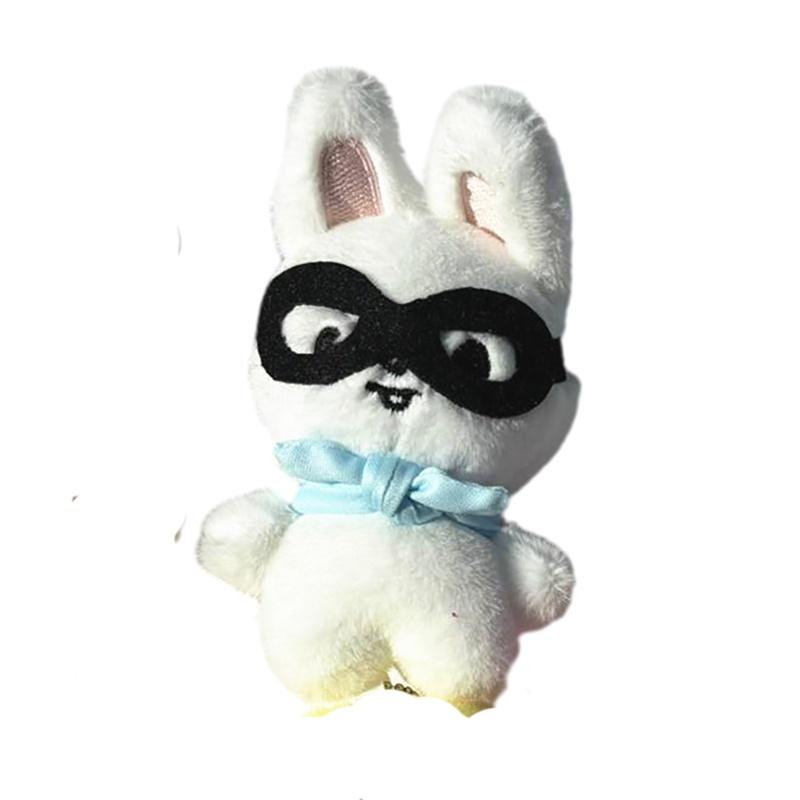 Straykids Пилот5 Брелок Плюшевая игрушка Милый дизайн обезьяны Серый волк Очки Брелок Rabbit