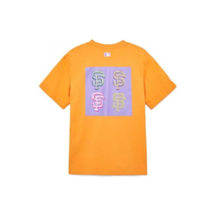 MLB T Shirts Unisex Orange Crew Neck Moderate Straight Fit 3ATSL0233-14ORS S