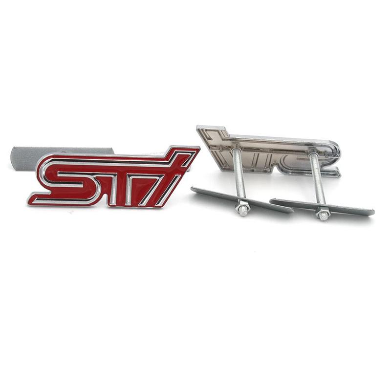 STI Metall Auto Emblem Auto Logo-Geeignet für WRX BRZ XV Legacy Outback Forester Impreza Crosstrek Tribeca Viziv Kühlergrill Emblem Aufkleber