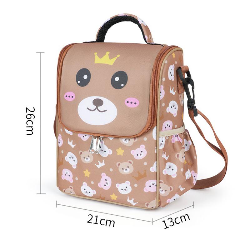

M-New Large-capacity Vertical Lunchbox Bag, Cartoon Insulated Bag, Large-capacity Tote Bag, Can Be Worn Crossbody, Cute Pattern.