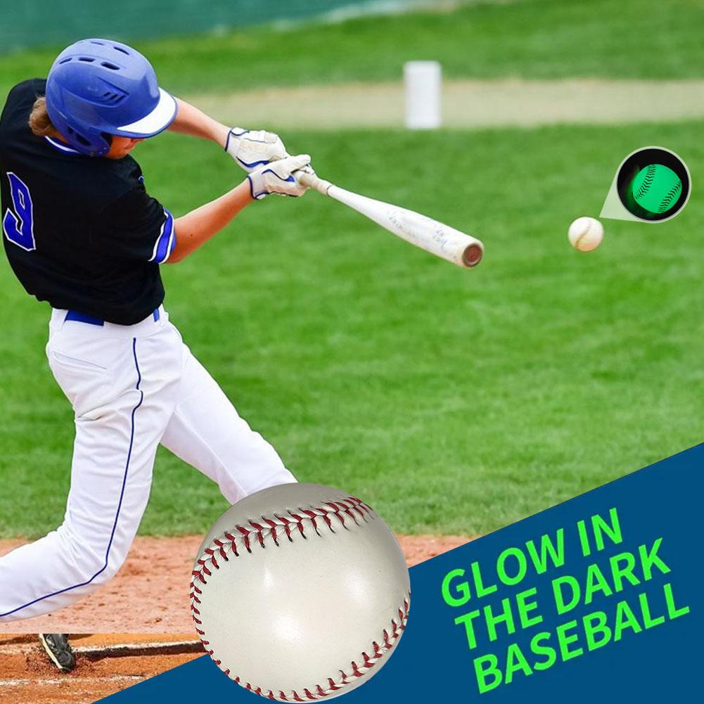 Leuchtender Baseball Bunte LED-Beleuchtung Weiß 2 Leuchtende Formen Kunstleder Wiederaufladbar Übungsbaseball Kinder
