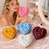 Silk Texture Heart-shaped Jewelry Box Small Size Storage Tray  Vanity Table
