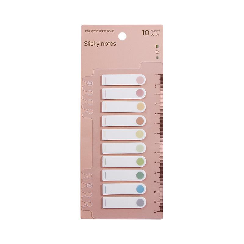 Morandi Translucent PET Sticky Note Markers - Vanilla Autumn Series