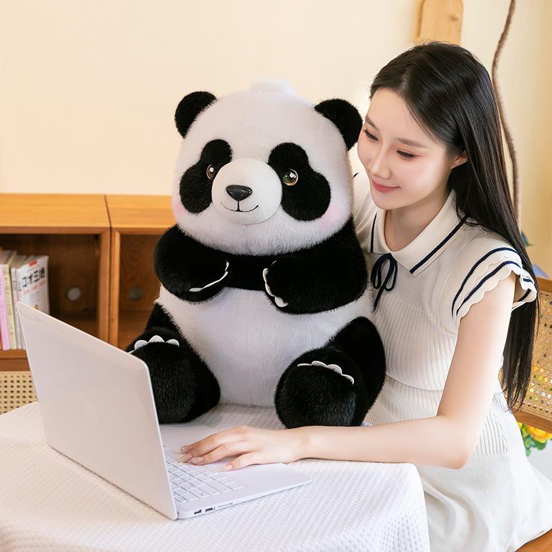 Cute Fat Panda Doll Bag Small Creative Chengdu Panda Base Travel Backpack Panda Plush Toy