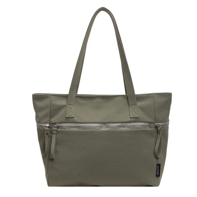 

Большая вместительная сумка на молнии, однотонная, универсальная, модная, мягкая, простая, популярная сумка