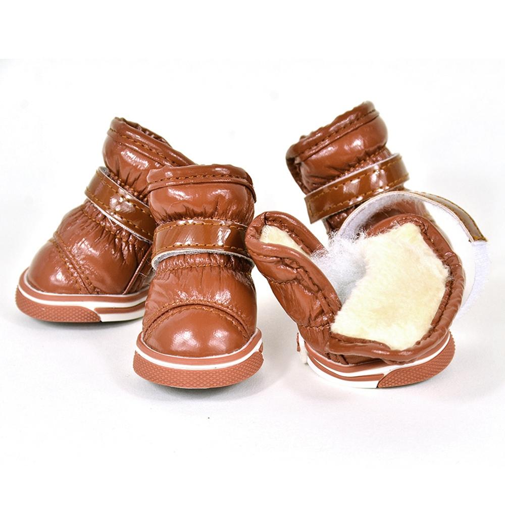 4 st/set Vinter Husdjur Hundskor Vattentäta Varma Hund Snökängor Halkfria Vardagsskor För Små Hundar Chihuahua Teddy Husdjursprodukt