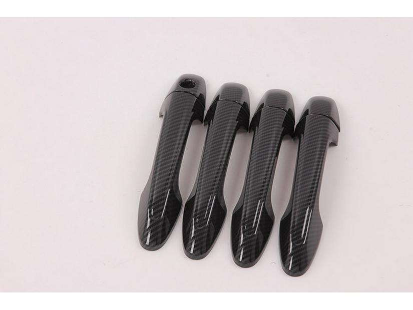 2019 Yaris Czarny Karbonowy Nakładka Klamki Drzwi