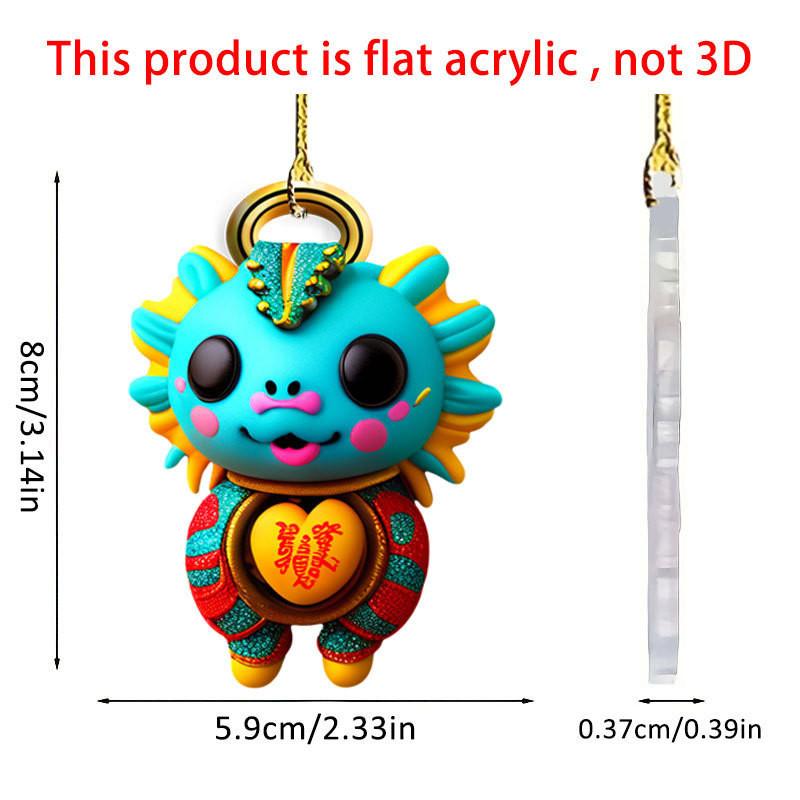 

Dragon Whimsical Acrylic Hanging Charm For Cute Car Interior And Home Decoration
