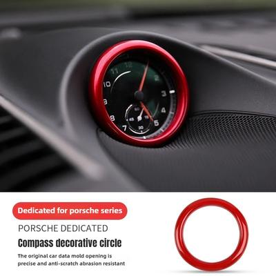 Per Porsche 718 911 Macan Cayenne Panamera Orologio Interno Auto Bussola Cronometro Cornice Anello Adesivo Ricambi Auto Accessori