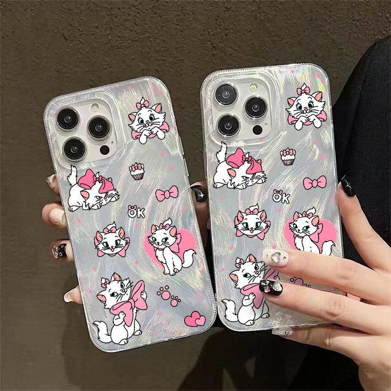 ins bow Mary cat iPhone11promax Apple 11 mobile phone case 11 large hole 11 feather yarn 11