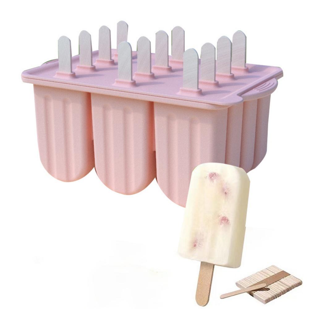 

Инструменты для мороженого с деревянными палочками, силиконовые формы для эскимо, силиконовая форма для мороженого DIY, формочки для эскимо, формы для домашнего эскимо розовый