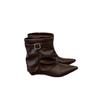 Autumn pointed head European and American fashion cat and short boots belt buckle short boots trouser boots fashion boots