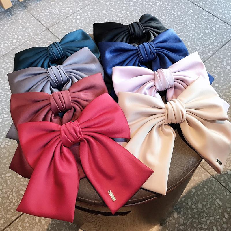 

Large Fabric Bow Hair Clip - Korean Fairy Style Ponytail & Top Clip темно-зеленого