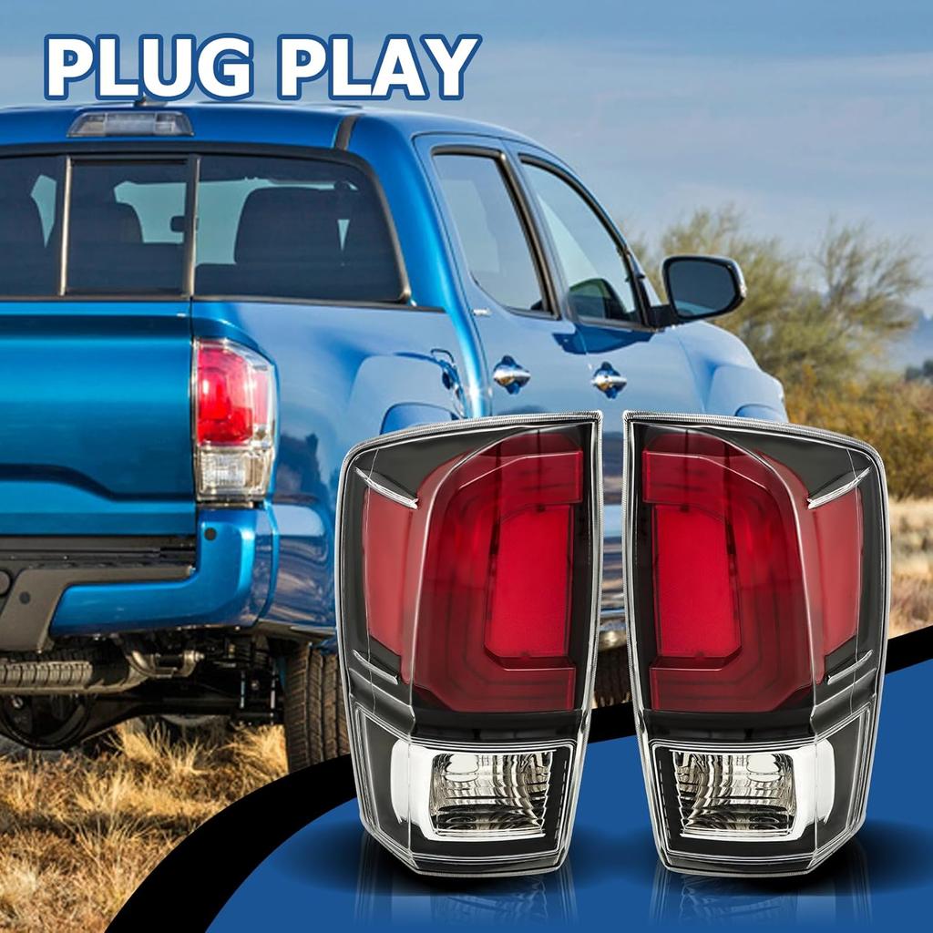 1 Pair Tail Light for Toyota Tacoma 2016-2020, Rear Brake Lamp Assembly 8156004200 8155004200