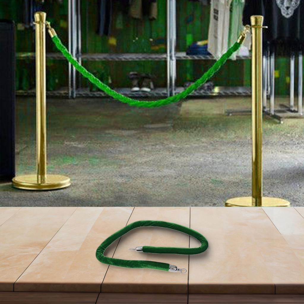 Stylish 5ft Velvet Rope Crowd Control Barrier Burgundy for Stanchions