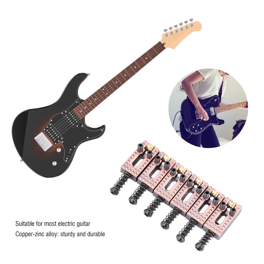 6PCS Guitar Saddles with Roller Bridge Guitar Repair Parts