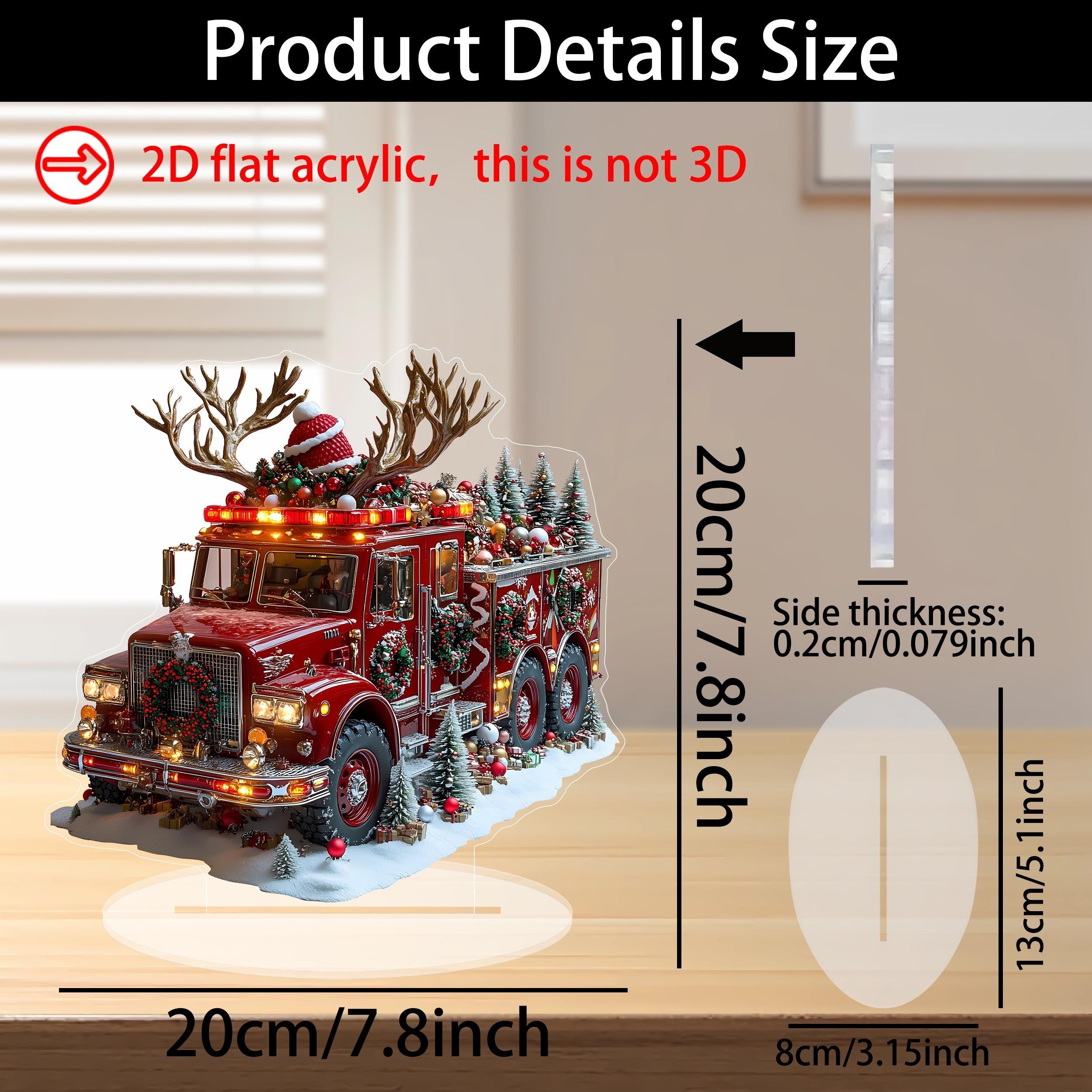 

2D Акриловые Рождественские Украшения в виде Красного Грузовика с Оленьими Рогами для Украшения Елки, Дома, Спальни, Гостиной, Настольные, Праздничные Подарки 1pcs светло-зеленый