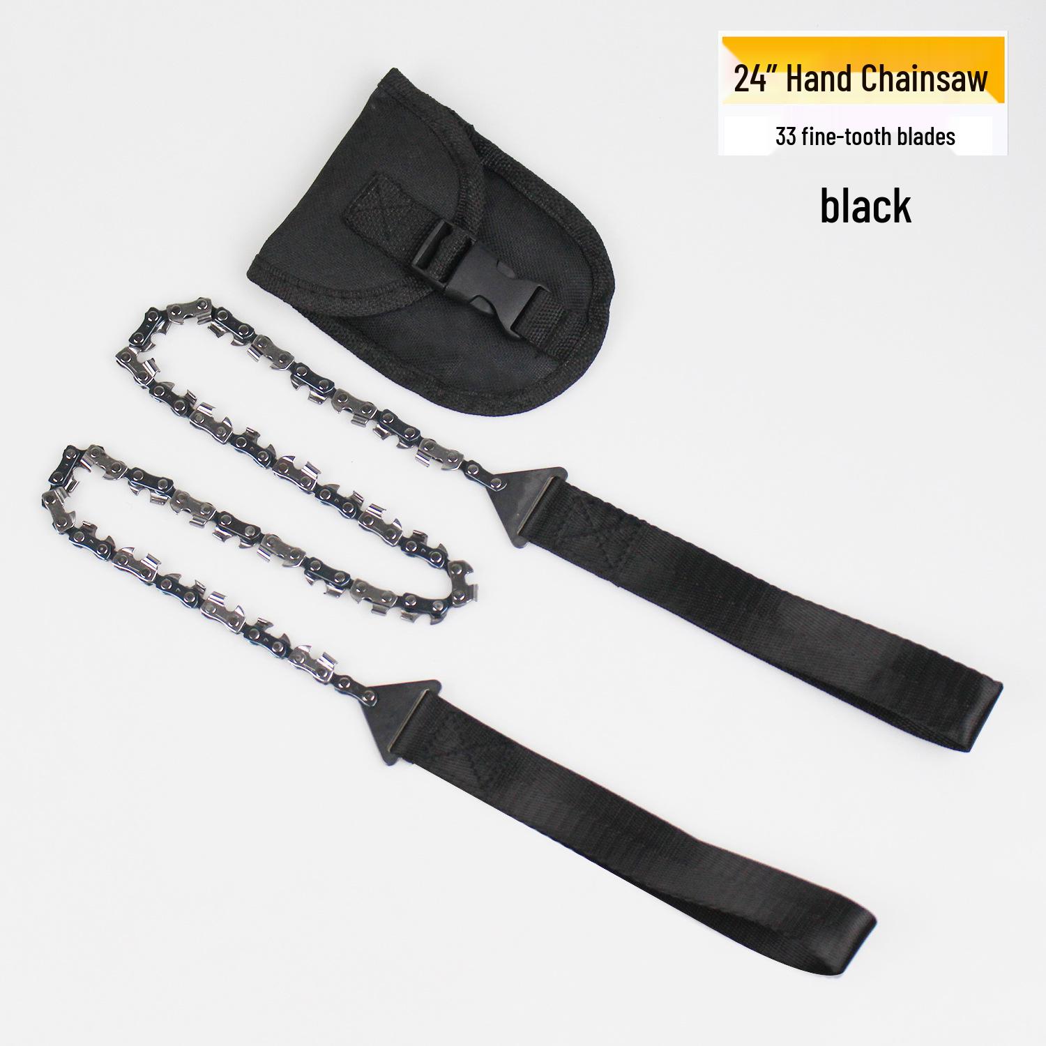 

24 33-Tooth Portable Hand Pull Chainsaw for Outdoor Camping and Survival чёрный