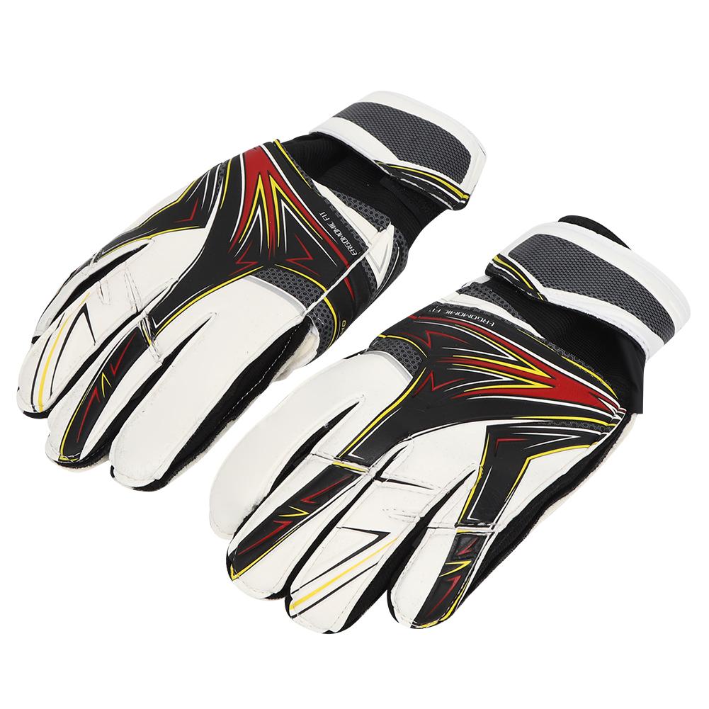 

Пара латексных противоскользящих детских футбольных вратарских перчаток №6(Черный Свободный Размер) чёрный