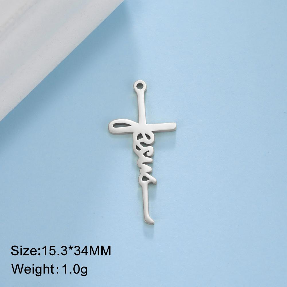 

Teamer 5pcs/Lot Jesus Cross Charms Stainless Steel Vintage Pendant For Necklace Bracelet Earring Jewelry Wholesale 2026 New