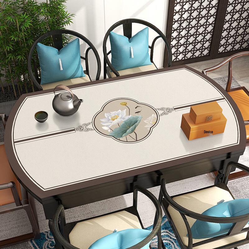 Hantun Lianxin New Chinese Style Arc Leather Desk Mat