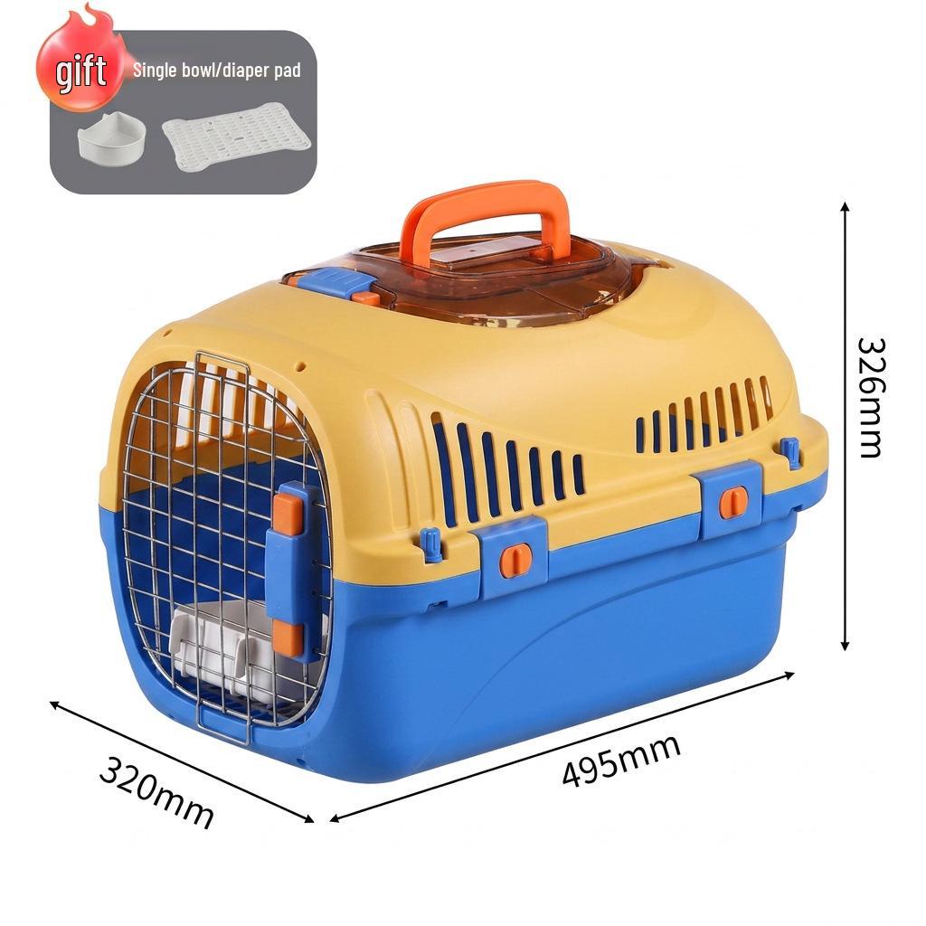 Haustier-Flugbox: Tragbarer, atmungsaktiver Reisekäfig für Katzen und Hunde