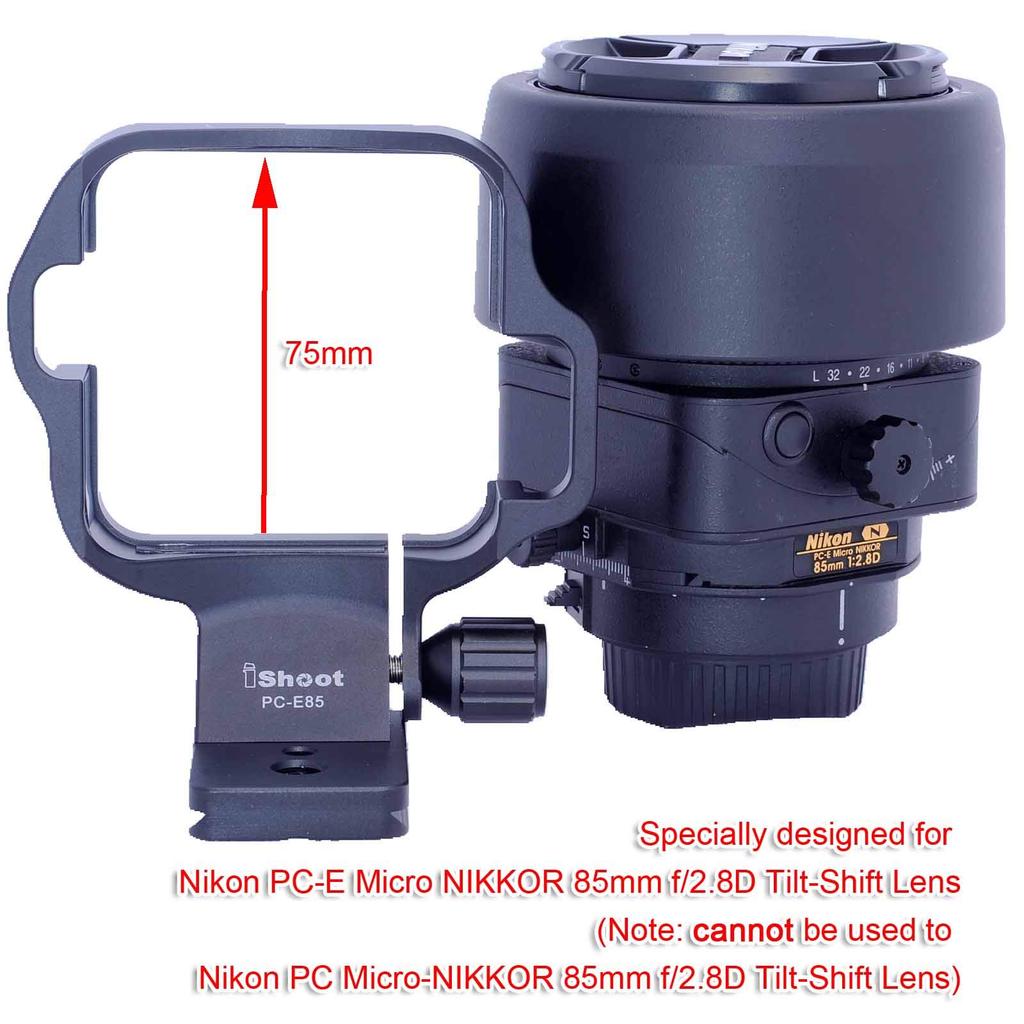 iShoot Tripod Collar Specially Designed for the Nikon Micro NIKKOR 85mm Includes Lens Support Tripod Mount and 46mm Quick Release Compatible with and