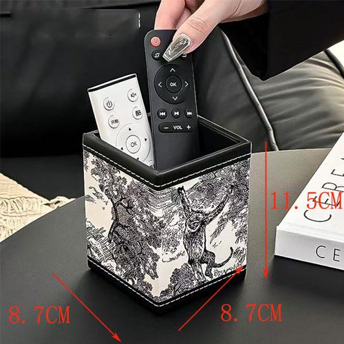 

Vintage Leather Napkin Paper Box Decor Hotel Paper Towel Box Office Desk Tissue Box Home Remote Control Makeup Brush Storage Box