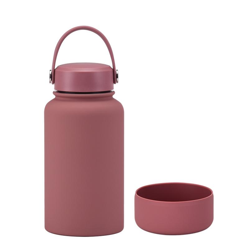 650Ml Stainless Steel Thermos Cup Non-Slip Outdoor Portable Water Cup Simple Wide Mouth Sports Kettle