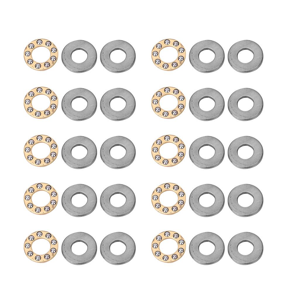 10 pezzi Cuscinetto assiale a sfere Miniatura Alta Precisione Set Cuscinetti in Acciaio Piatto (F7 13M 7x13x4.5mm)