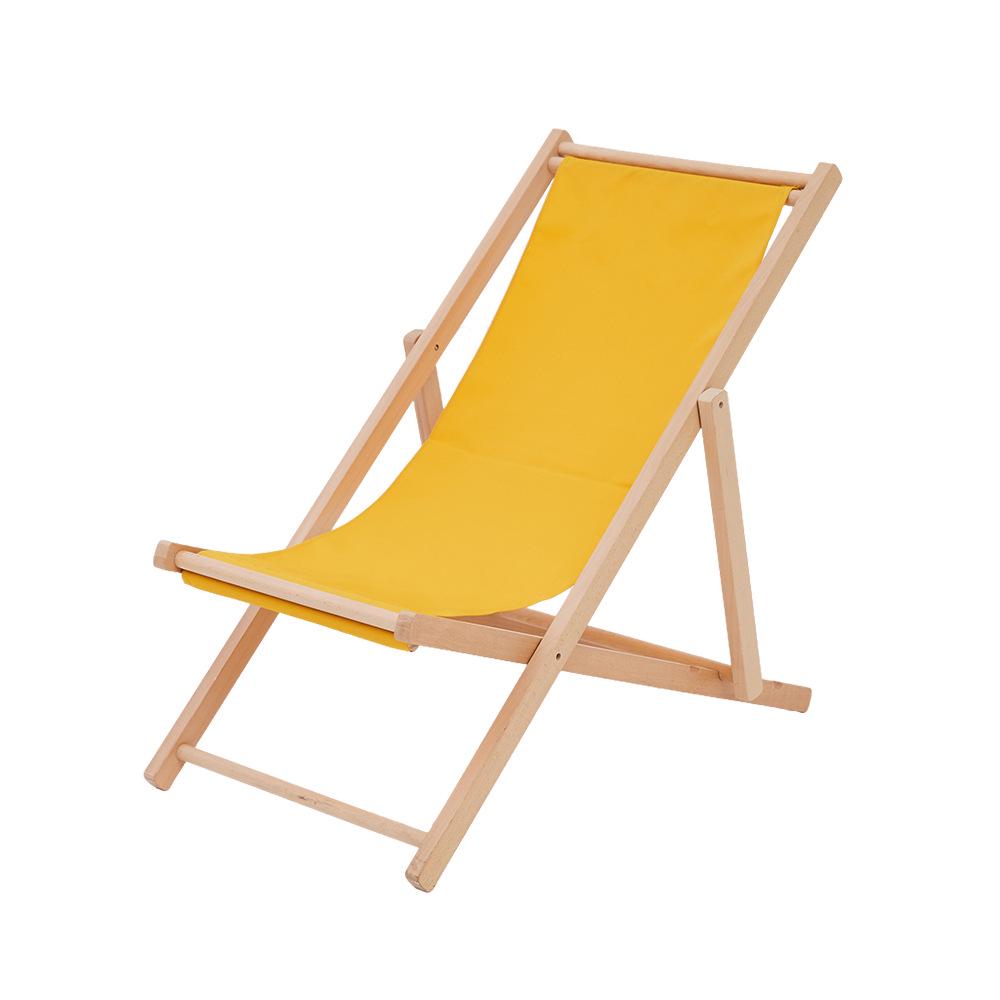 Pink Wooden Outdoor Lounge Chair for Beach, Balcony, Camping, and Garden