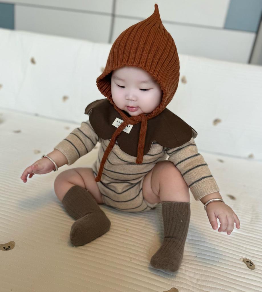 Baby-Elfen-Ohrenschützer-Strickmütze im koreanischen Stil - Niedlich und warm für Herbst & Winter