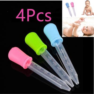 4 pezzi Baby Needle Feeder Spremere contagocce Dispenser Ciuccio Utensili per l'alimentazione ATH Rand di colore