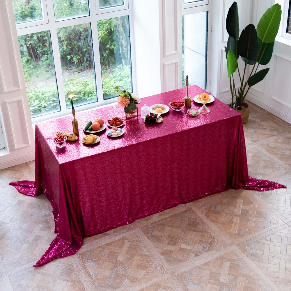 Table Cloth Table Runner Sequin Rectangular Tablecloth Glitter Sequin Table Cover Wedding Party Home Dining Table Decoration