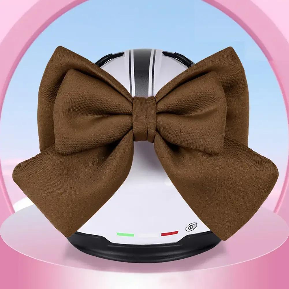 Cute Bowknot Electric Vehicle Decoration Helmet Bow Cloth Satin Ribbon Bow Helmet Decoration Girl Motorcycle Helmet Accessories