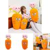 Creative Carrot Pillow Plush Toy With Embroidered Face For Kids And Girls