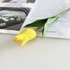 Artificial Tulip Flower Real Touch PU Faux Tulip Flower Stem with Leaves for Wedding Floral Arrangement Spring Home Office Table Decor