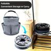1Pc Portable Foldable Picnic Basket, Garden Tool Basket, Outdoor Handheld Basket, Travel Storage Toiletry Bag, Garden Storage Basket, Holiday Gift