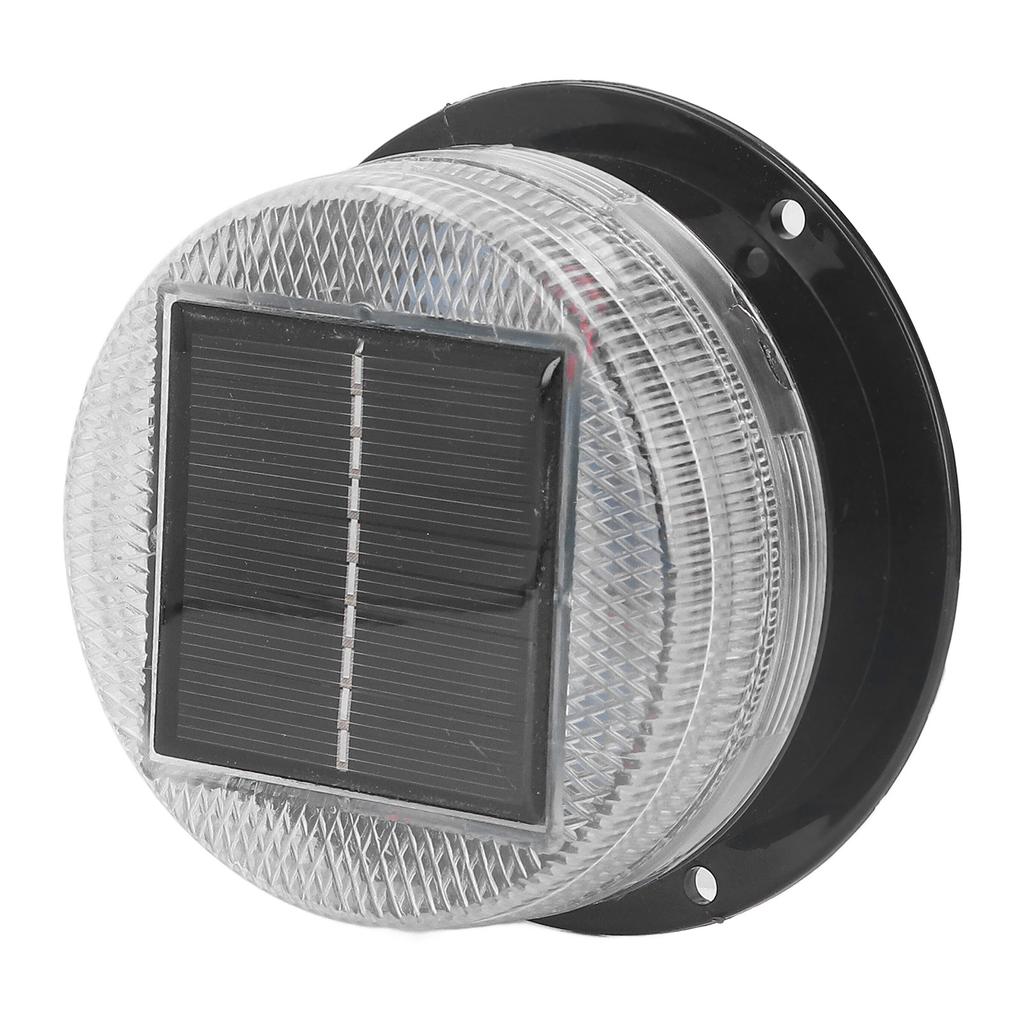 Solar-Warnleuchte 6 LED-Perlen Rot Blau Abwechselnd Wasserdicht Rund Tragbar Straßenwarnleuchte