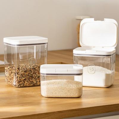 2.8L/4.5L/5.5L Rice Flour Container Set Easy One-handed Operation Good Sealing with Measuring Cup