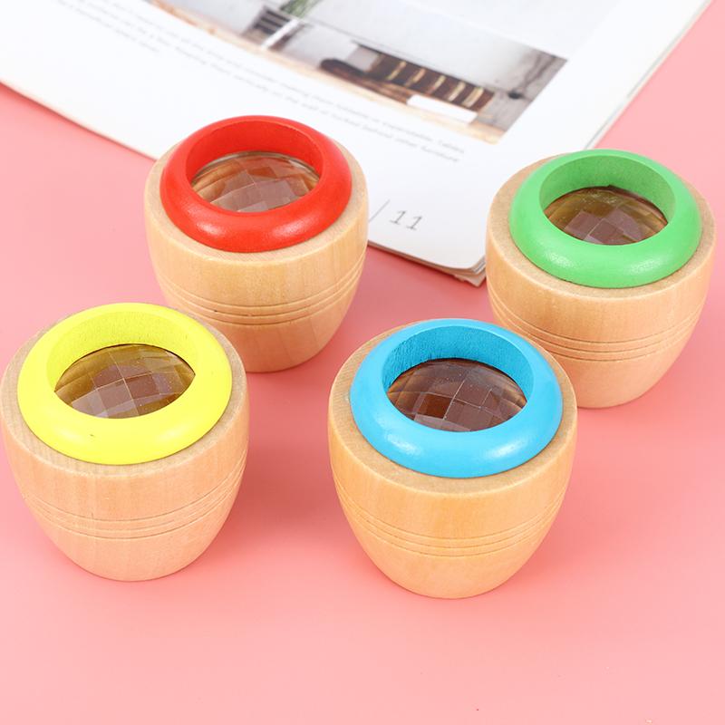 Children's Wooden Kaleidoscope Puzzle Early Education Bee Eye Prism Toy Scientific Observation Physics Experiment